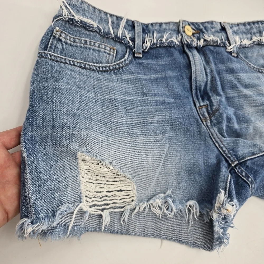 Frame denim Le Cutoff blue